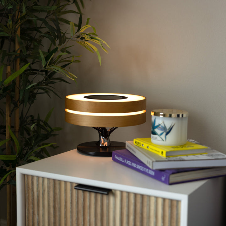 LumeCharge - Minimalistisk LED Bordlampe med Trådløs Lading | Luvikno