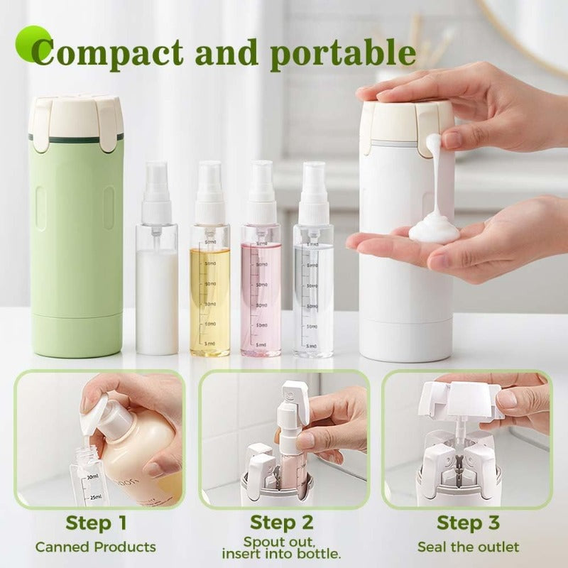 4-i-1 Reise Toalettartikler Dispenser Luvikno
