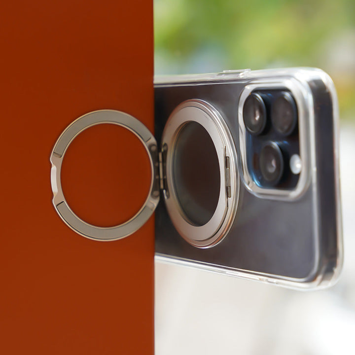 Luvikno | LuxuraGrip Tri-Fold MagSafe Stativ | Elegant 3-i-1 telefonring, stativ og grep for ultimate bekvemmelighet