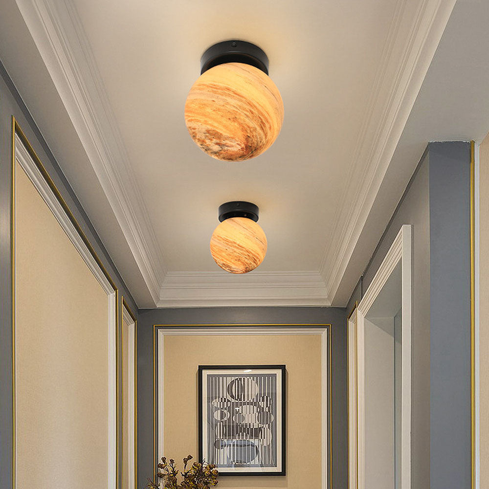 Glass Ceiling Light Modern Globe Fixture Luvikno