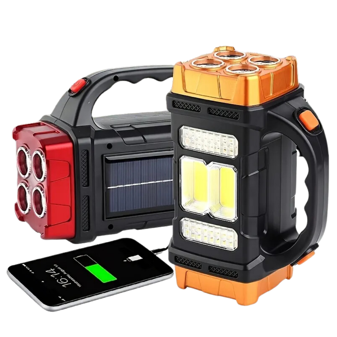 SolarBeam - 3-i-1 Nødlampe med Solenergi Luvikno