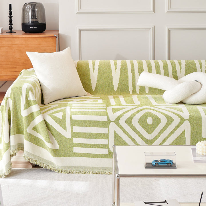 Geometrisk Boho Stil Sofa Trekk - Moderne, Stilig & Holdbar Sofa Beskyttelse | Luvikno