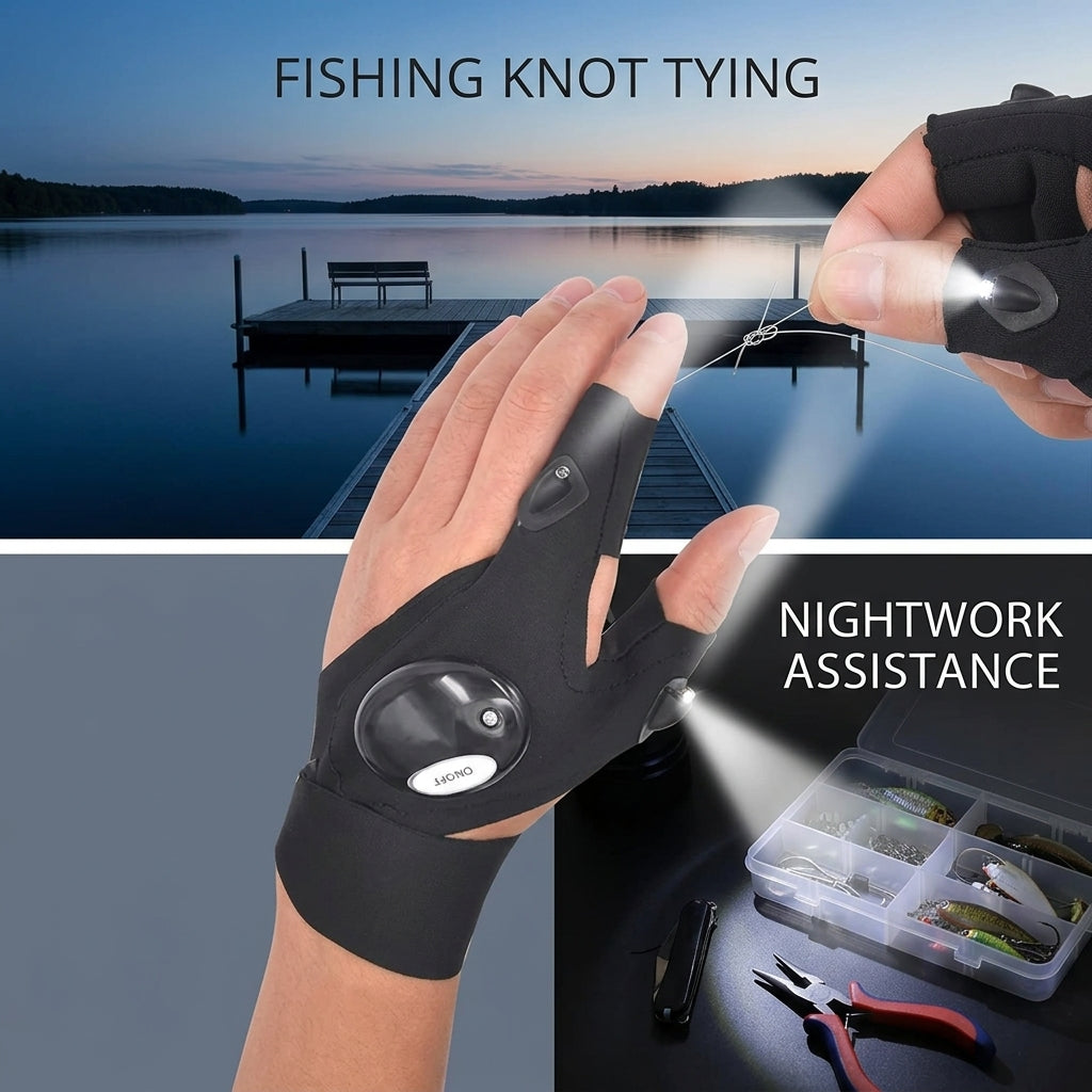 Fingerless hanske LED lommelykt | Luvikno