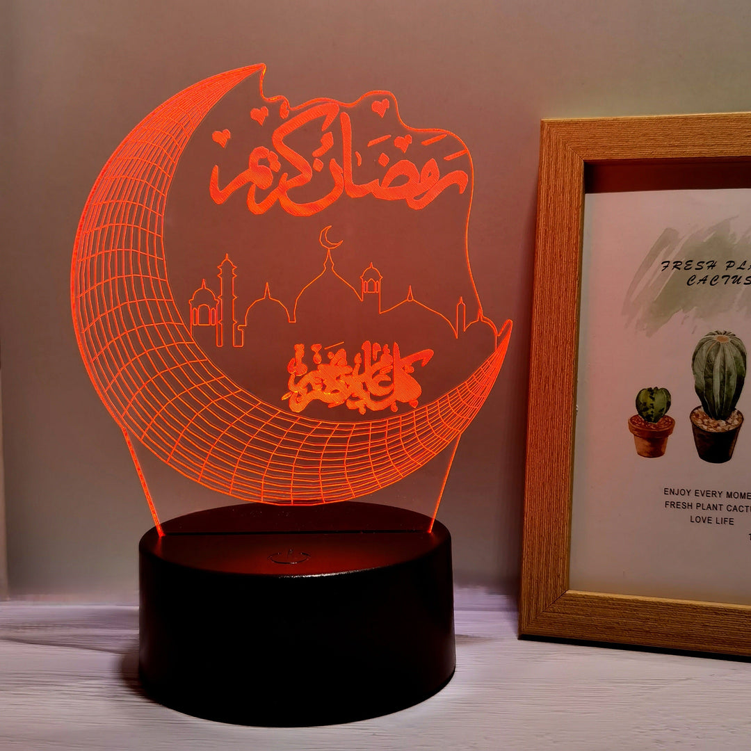 MoonPalace - 3D Farge Kveldslampe Touch Luvikno