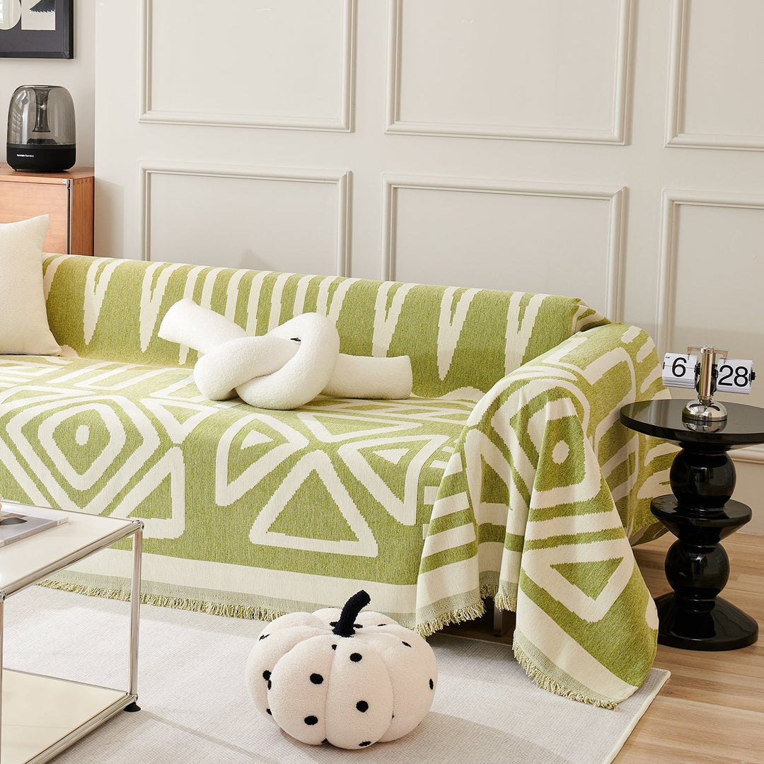 Geometrisk Boho Stil Sofa Trekk - Moderne, Stilig & Holdbar Sofa Beskyttelse | Luvikno