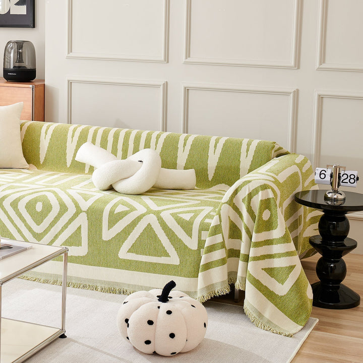 Geometrisk Boho Stil Sofa Trekk - Moderne, Stilig & Holdbar Sofa Beskyttelse | Luvikno