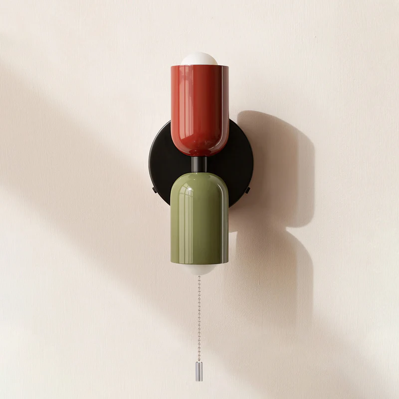 Vegglampe Moderne Dobbel Glass Vegglampe Luvikno