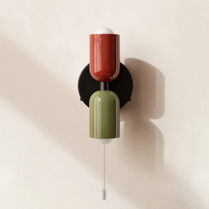 Vegglampe Moderne Dobbel Glass Vegglampe Luvikno