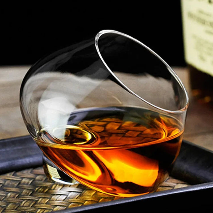 Belly Whiskey og Ølglass - Roterende Tumbler for Cocktails, Vin og andre Drinker Luvikno