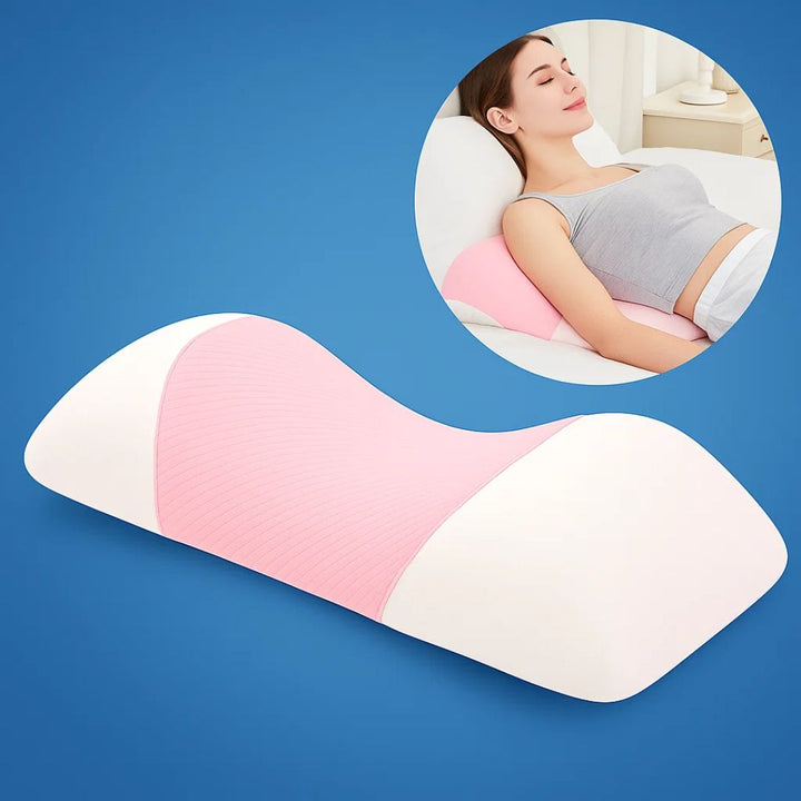 SpineEase | Lumbal støtte minneskum pute – Rygg smerte lindring – Pustende trekk – Ergonomisk søvn hjelp Luvikno