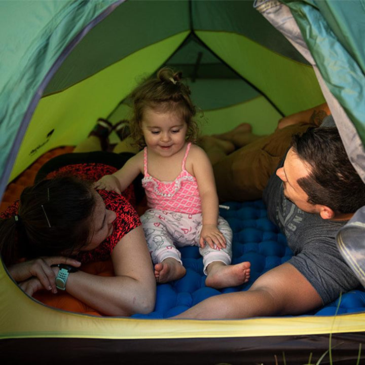 Campingteppe med luftmadrass | Luvikno