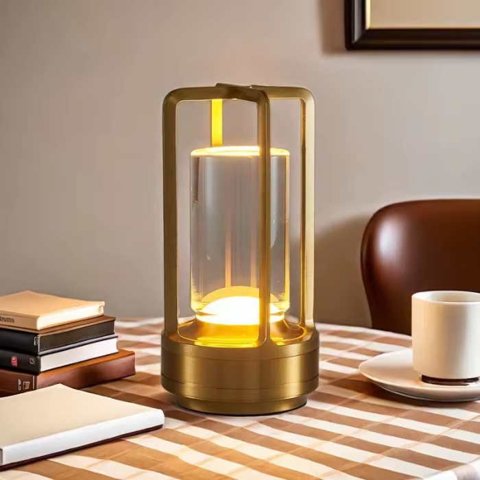 Luvikno | Varm LED Trådløs Bordlampe – Batteridrevet Nordisk Design - LED med Berøringskontroll, Egnet for Soverom, Hjem, Utendørs - Ideell Nattlampe