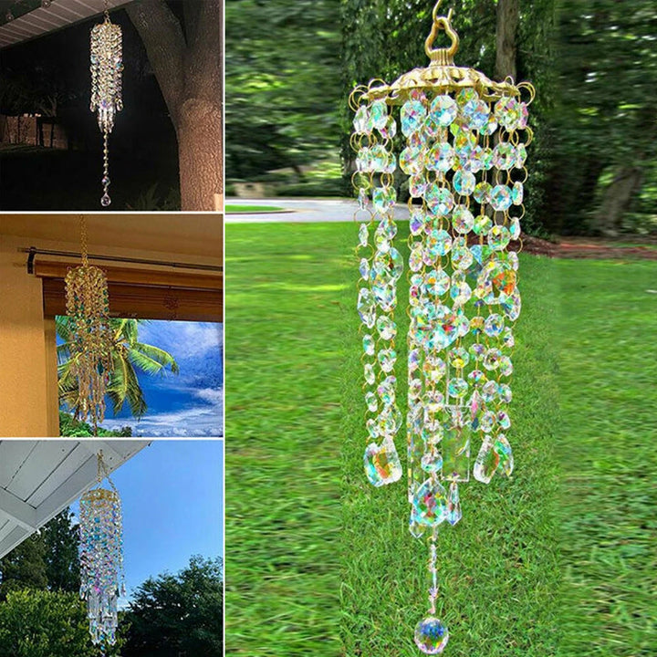 Aurora Crystal Glass Vindspill | Luvikno
