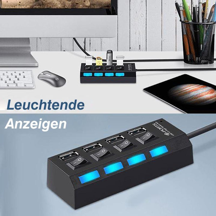 Luvikno | Høyhastighets USB Hub med Flere Porter