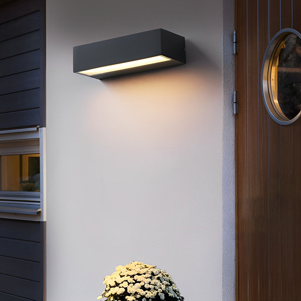 Vegglampe Moderne Svart Vanntett Utendørslampe Luvikno