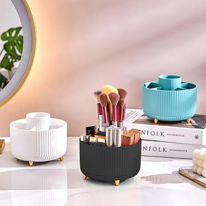Sminkeorganisator | 360° Roterende Oppbevaringshylle for Sminkebord Luvikno