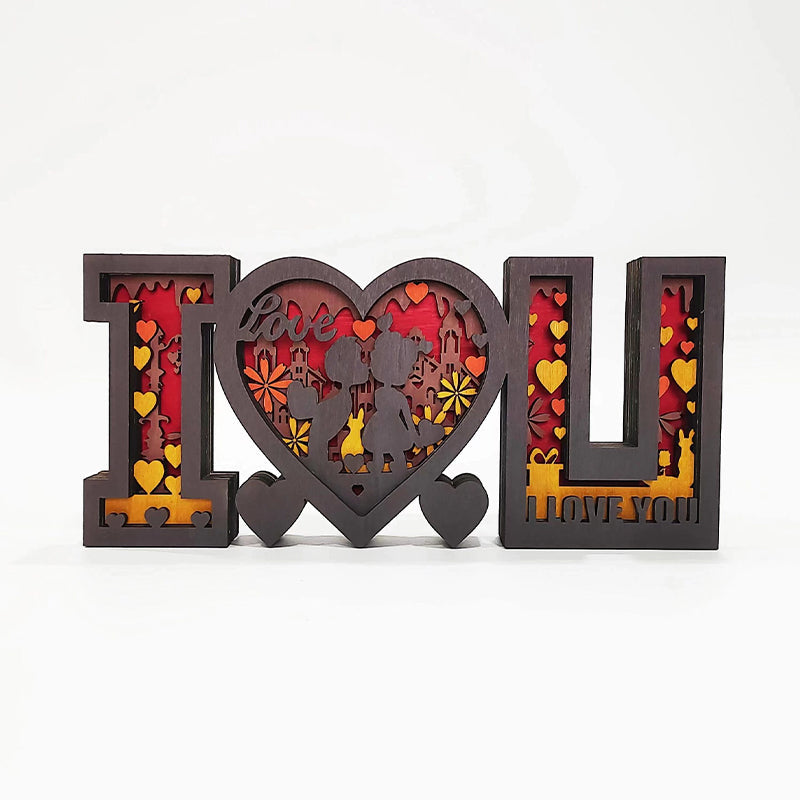 Valentinsdag 3D Treutskjæringer Ornamenter | Luvikno