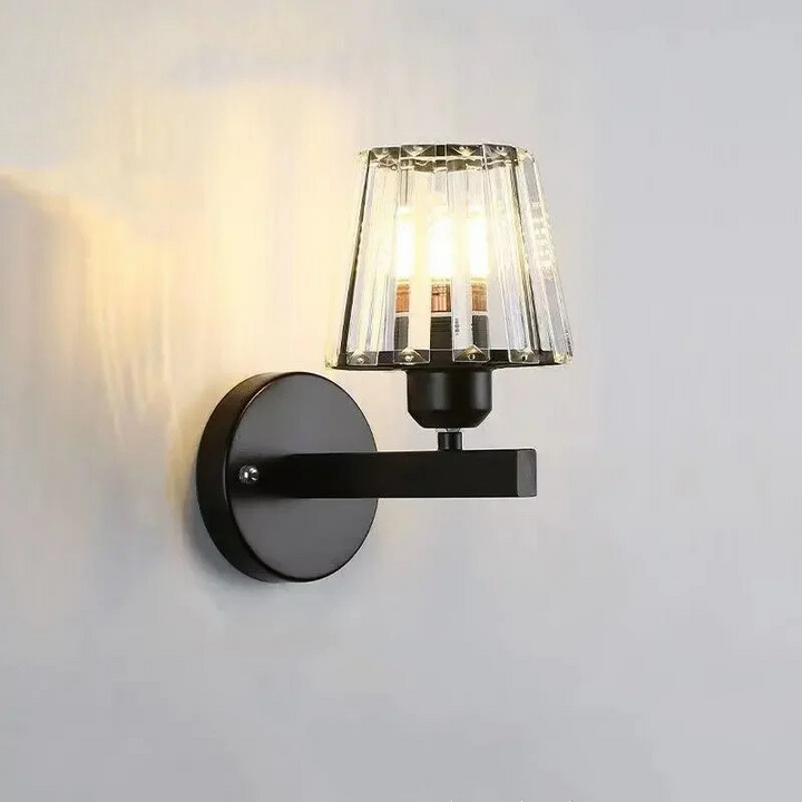 CrystalLuxe - Elegant Krystall LED Veggbelysning Luvikno