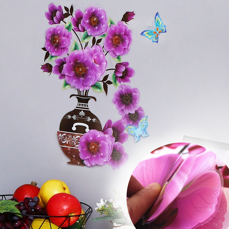 DIY Plantevase 3D Stereo Klistremerker Selvklebende | Luvikno
