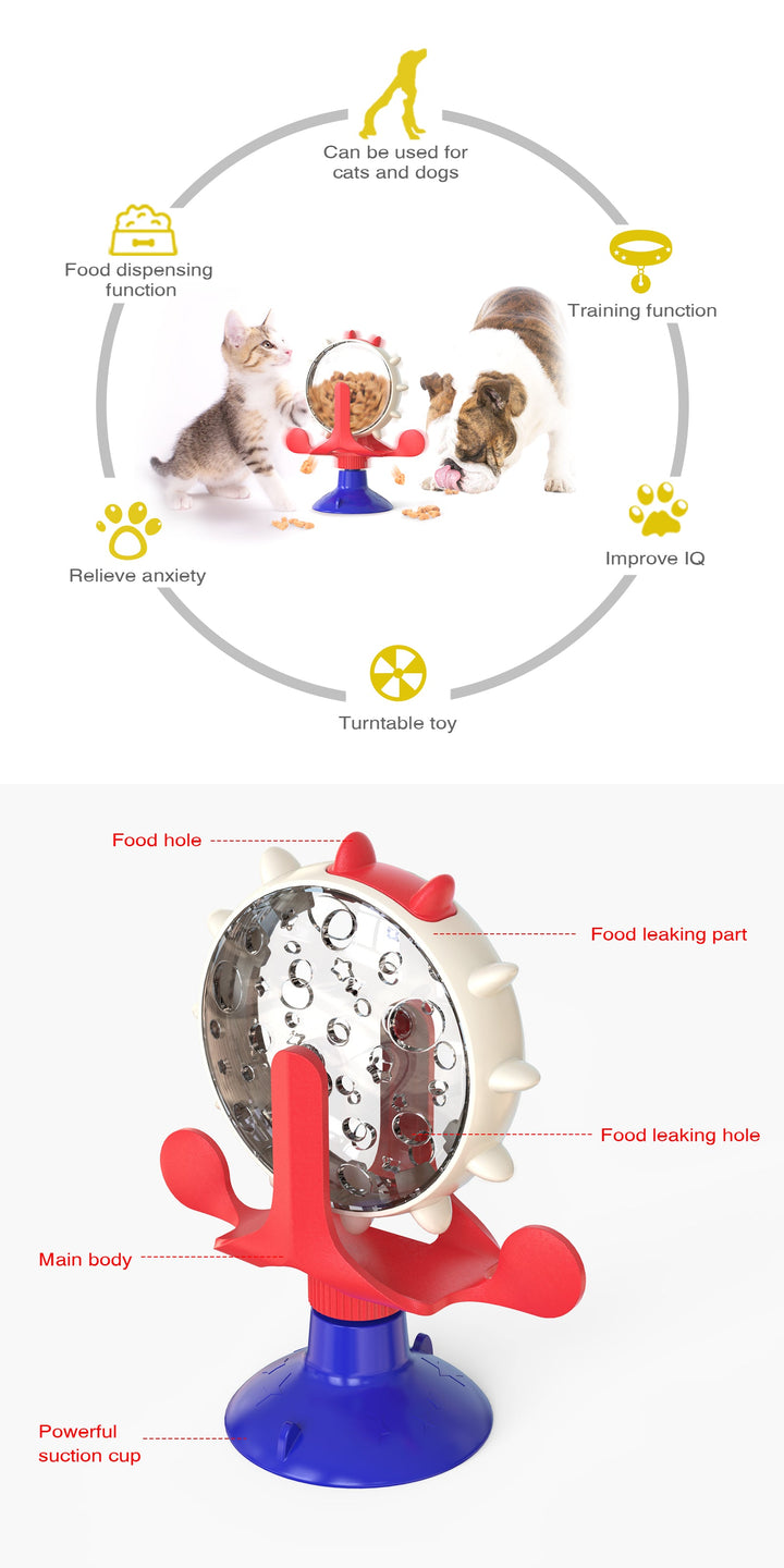 Fortune Wheel’ Behandlings-Distribuerende Kattelek / For Katter Luvikno