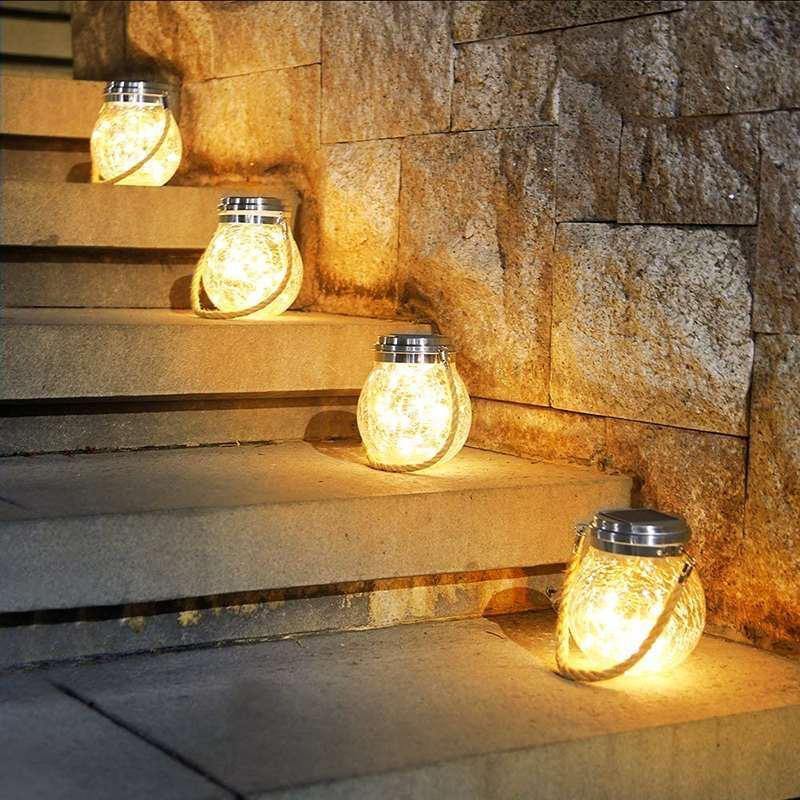Solar Mason Jar Lampe - Lunara | Luvikno