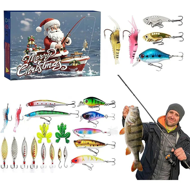 Luvikno | 24 Dager Jule Countdown Fiskestang Sett