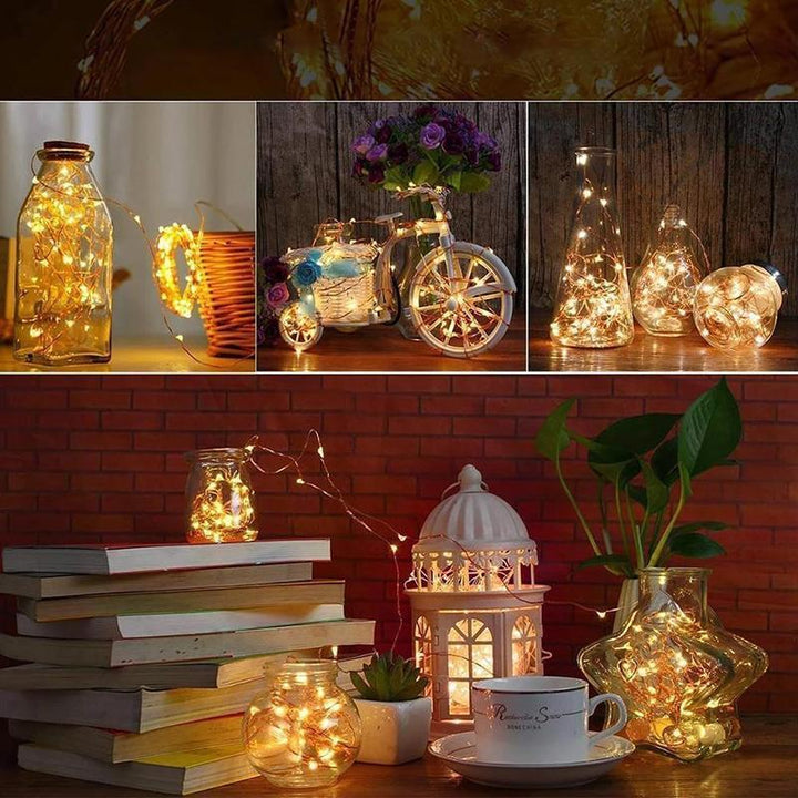 Led Flaske Lys Kork Natt Lys DIY Dekor | Luvikno
