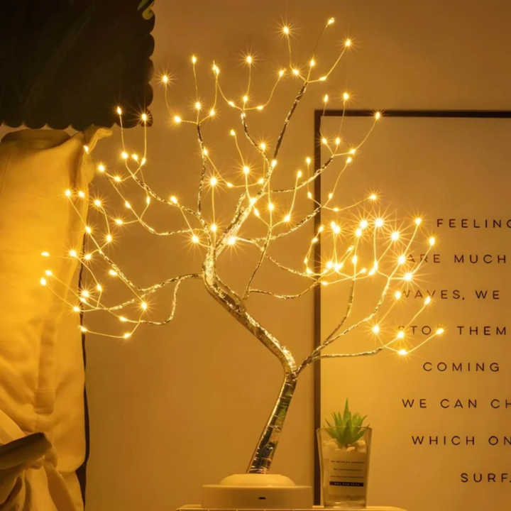 Glitrende Fe Tre Lampe Luvikno
