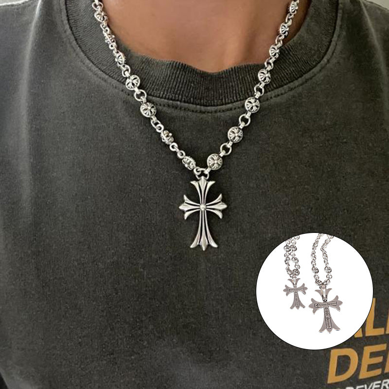 Luvikno | Gothic Cross Pendant Necklace