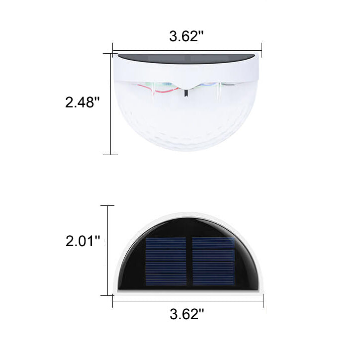 Solar Semi Circle Utendørs Vanntett Lys Skygge Gjerde Vegg Sconce Lampe | Luvikno