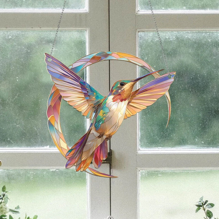 Luvikno | Luminara HummiGlow Kolibri Solfanger | Minne & Livs glede | Håndlaget vindusdekorasjon laget av akryl