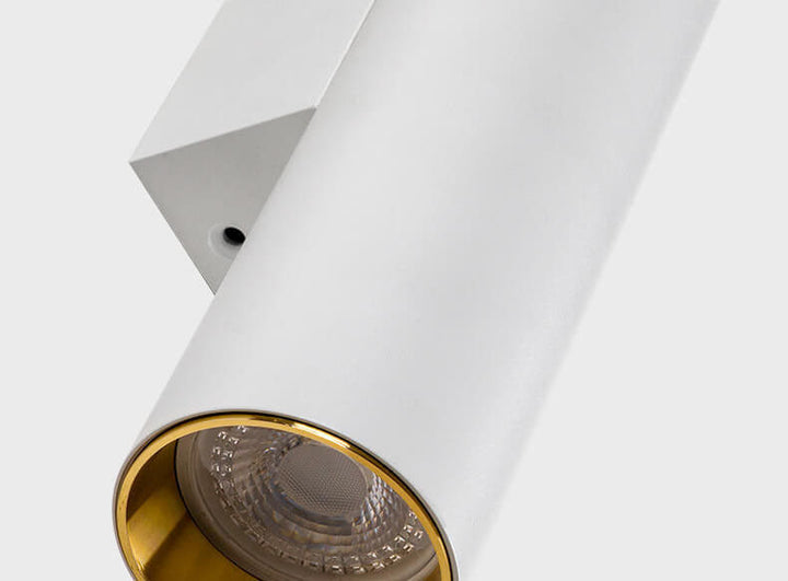 Luvikno | Enkel Aluminium Sylinderformet 2-Lykt Vegglampe