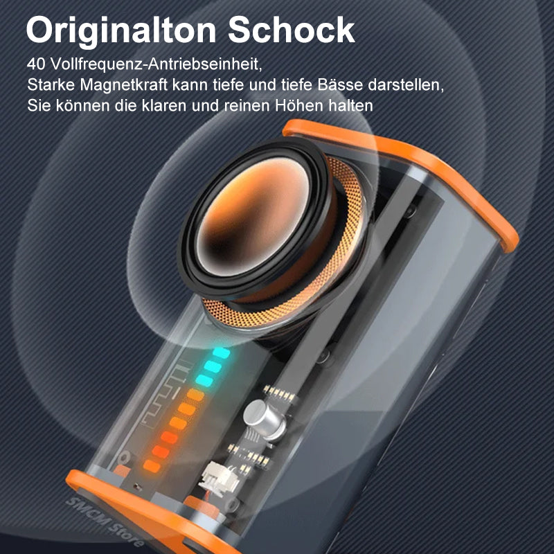 Transparent trådløs Mecha Bluetooth-høyttaler | Luvikno