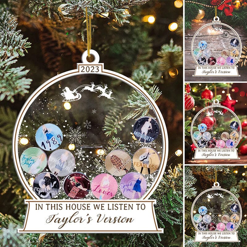 🎅I Dette Huset Lytter Vi Til Taylors Versjon Ornament | Luvikno