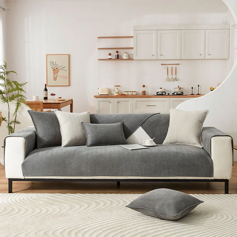 Herringbone Chenille Stoff Møbelbeskytter Sofatrekk | Luvikno