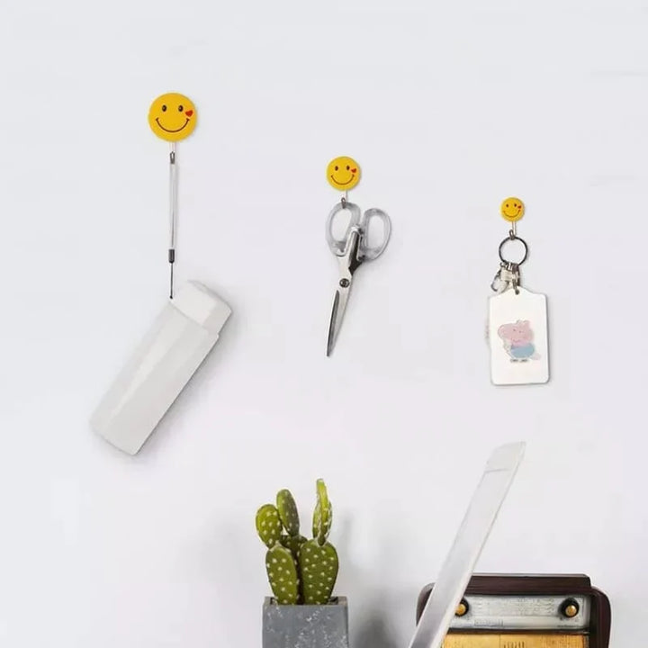 3 PC Emoji Veggkrok Tung Duty Selvklebende Krok Luvikno