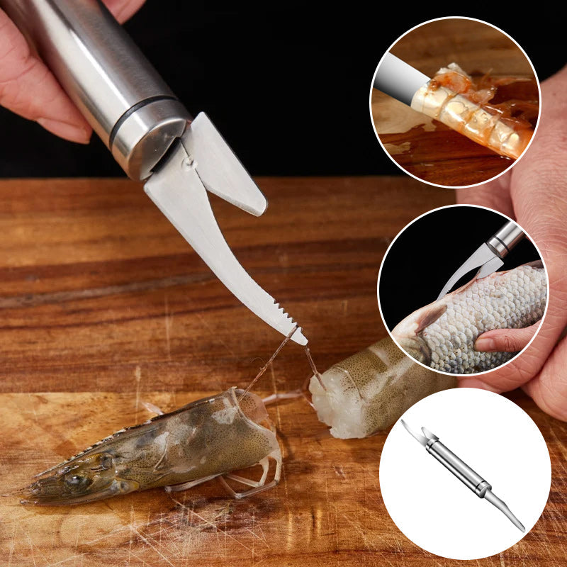 5 i 1 Multifunksjonell Reke Linse Fiskebein Kniv | Luvikno