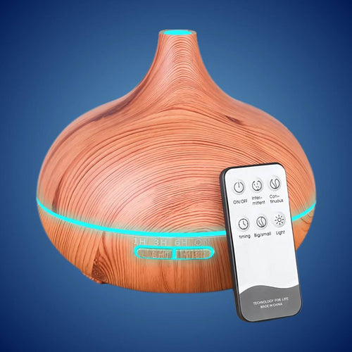 ZenAir Essensiell Oljediffuser og Luftfukter for Aromaterapi | Luftrensing og Fuktighetstrøst – Ideell for Velvære og Avslapning Luvikno
