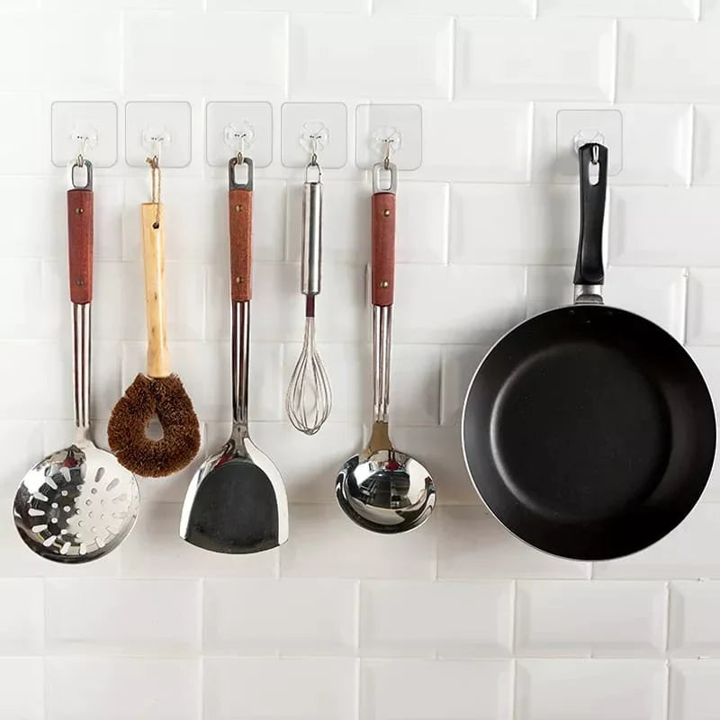 10 PCS Gjennomsiktig Vegghooker Luvikno
