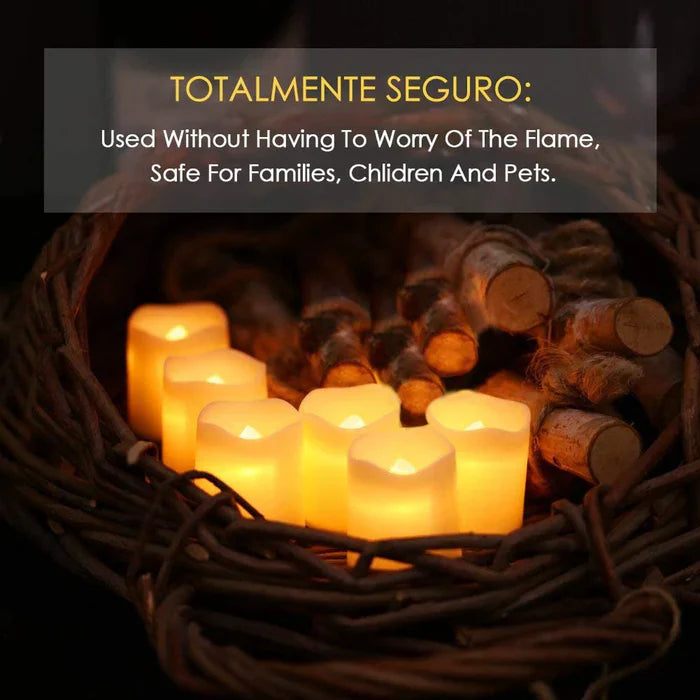 Sett med 24 LED Flameless lys - GlowFlicker | Luvikno