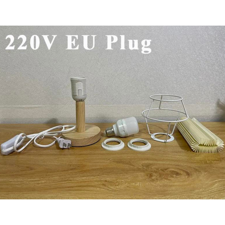 Luvikno | Sammenleggbar Plissebordlampe - Stilfull Sammenleggbar LED Bordlampe for Unik Interiørdesign