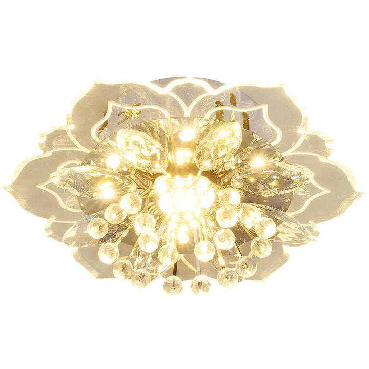 Luvikno | GlowPetal LED Krystall Taklampe | Blomsterformet | Moderne Design | Energisparende | Dekorativ Belysning