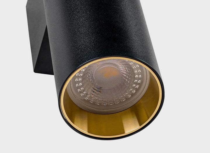 Luvikno | Enkel Aluminium Sylinderformet 2-Lykt Vegglampe