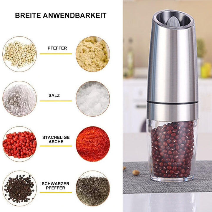 Luvikno | elektrisk tyngdekraft induksjon salt- og pepperkvern
