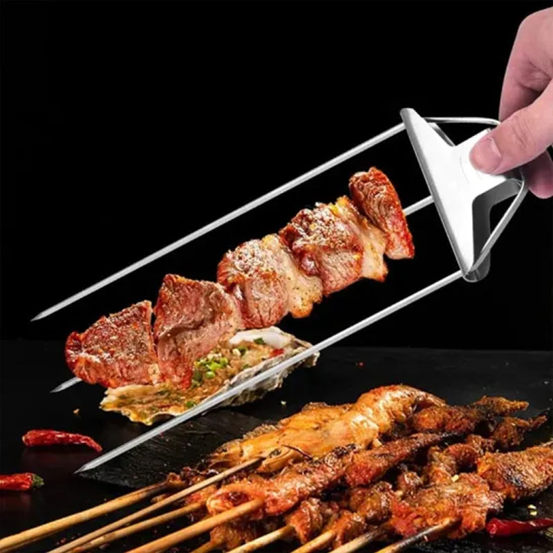 3 Way Grillspyd, Rustfritt Stål Spyd for BBQ | Luvikno