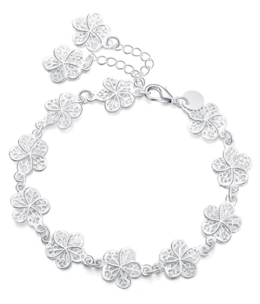 Elegant sølv filigranarmbånd med unike lenker Luvikno