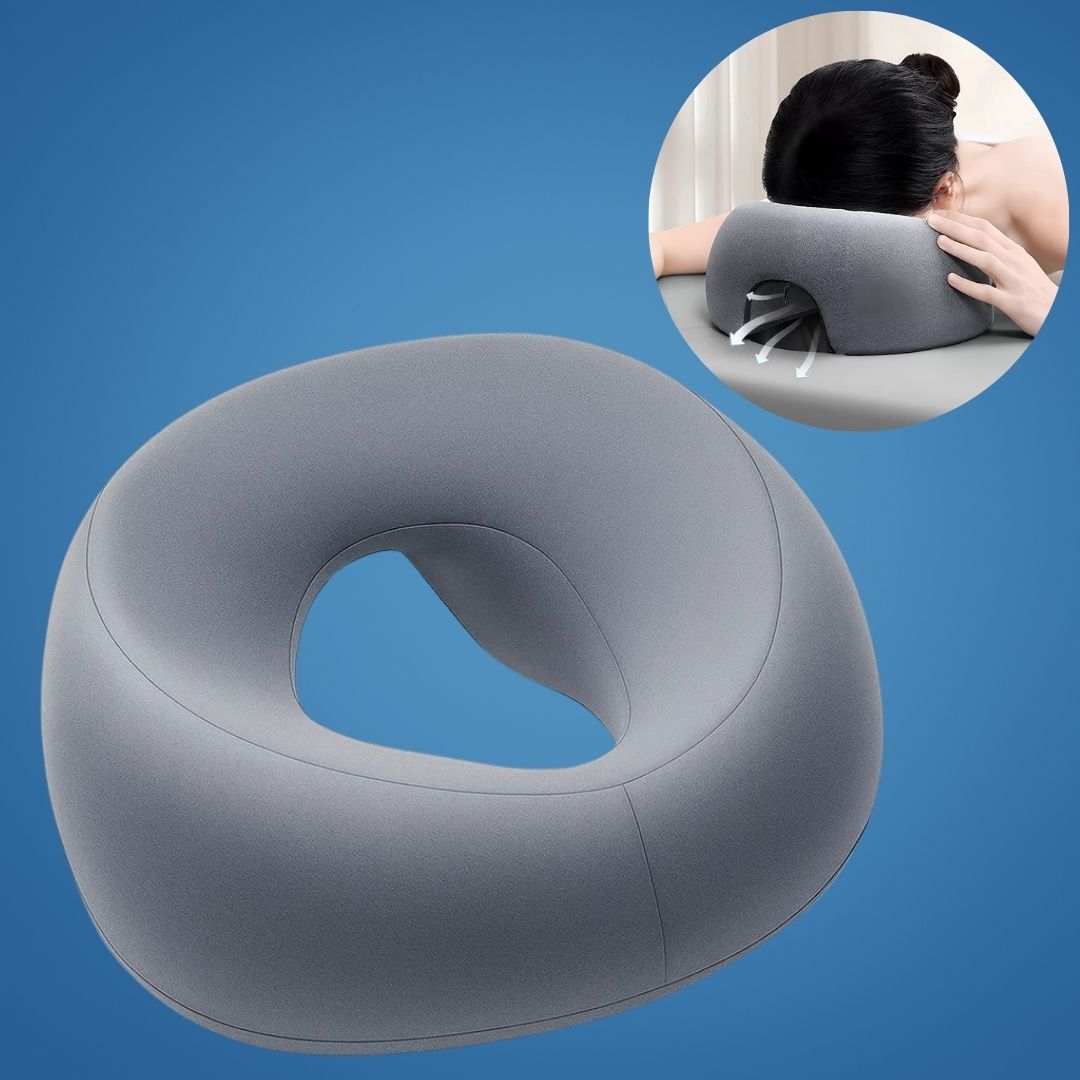 FaceEase | Face‑Down Pillow – Trykkavlastende støtte – Konturert minneskum – Ideell for massasje, skjønnhet og mage-sovende Luvikno