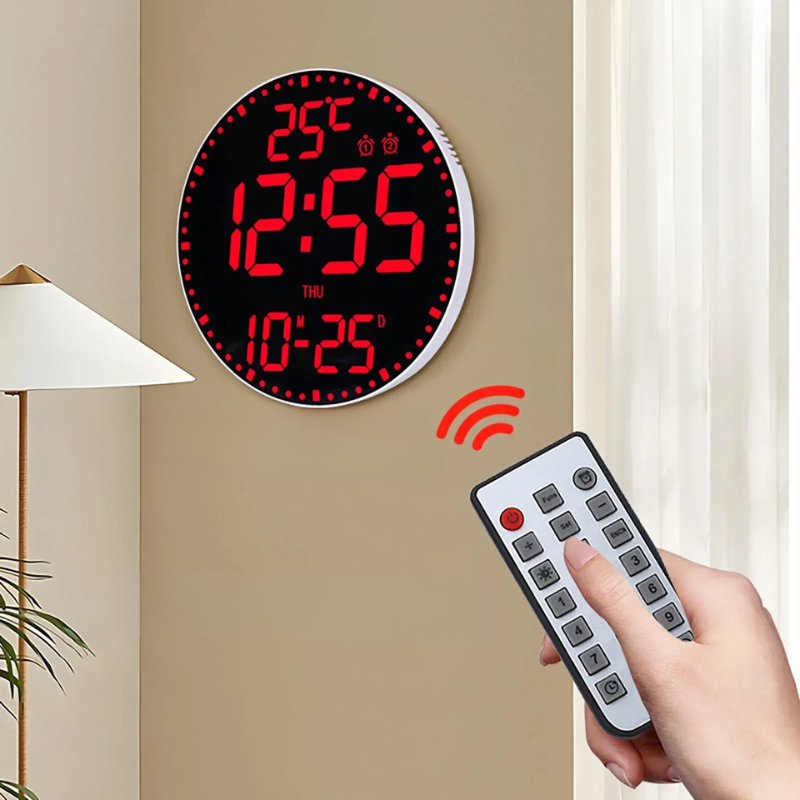 WiFiTime Klokke - Smart LED Veggklokke med Kalender Luvikno