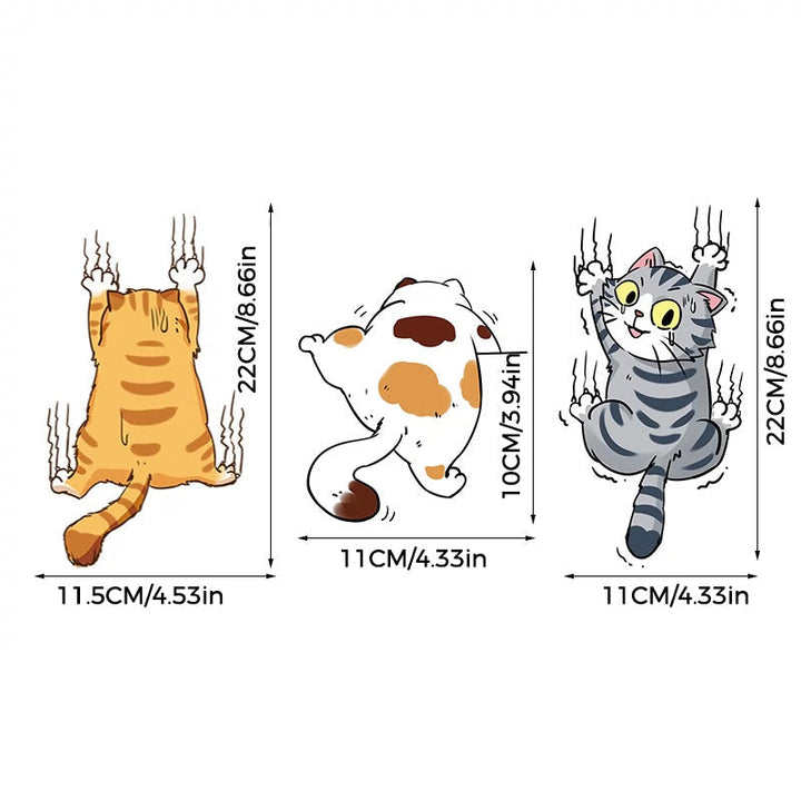 Søte katt tegneserie klistremerker for biler | Luvikno