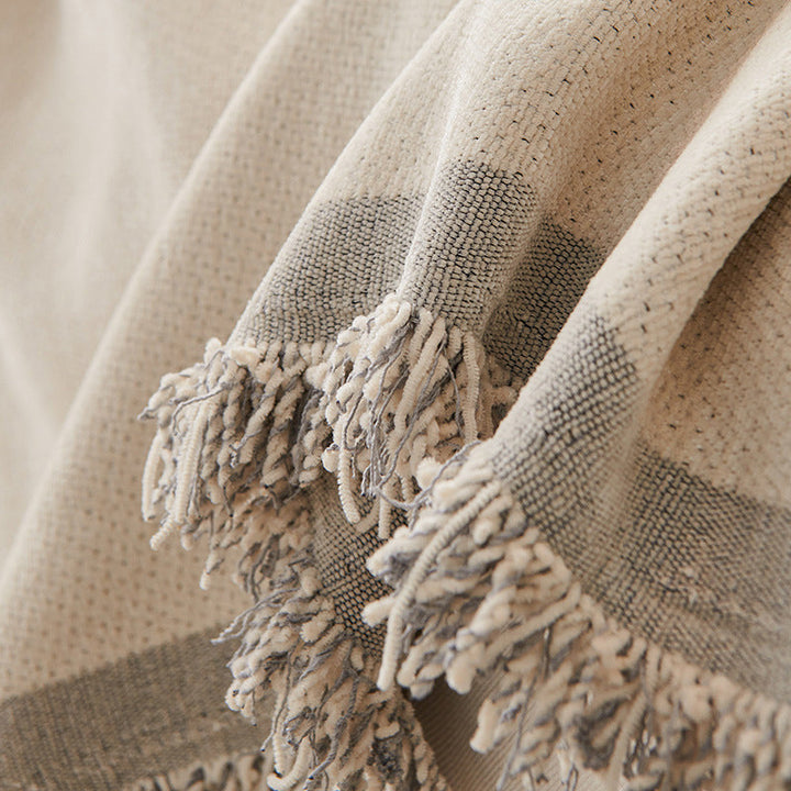 Dobbelsidig Chenille Sofa Dekke | Luvikno
